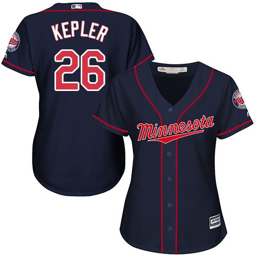 Twins #26 Max Kepler Navy Blue Alternate Women's Stitched MLB Jersey